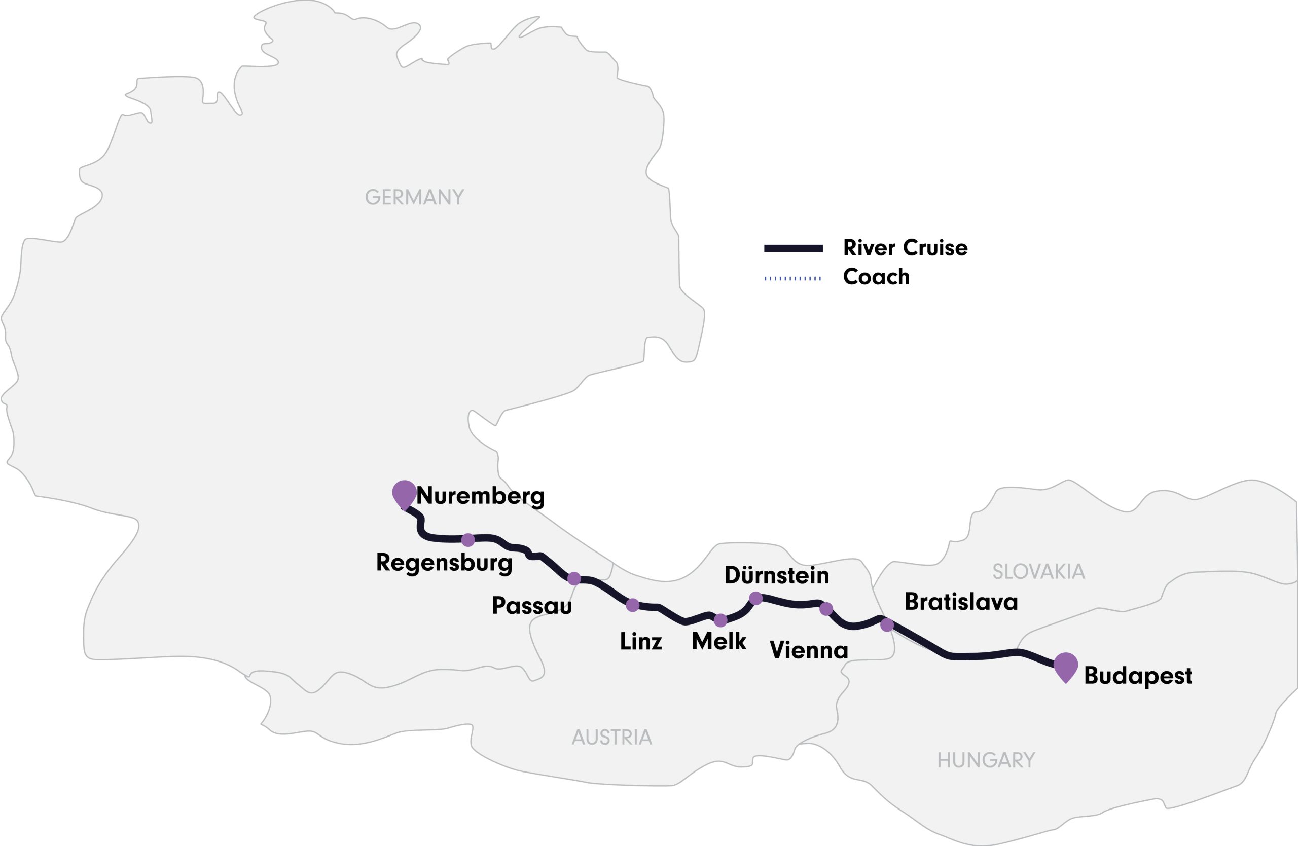 Danube in Depth with Scenic Map