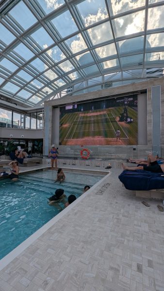 Poolside Wimbledon onboard the Explora I