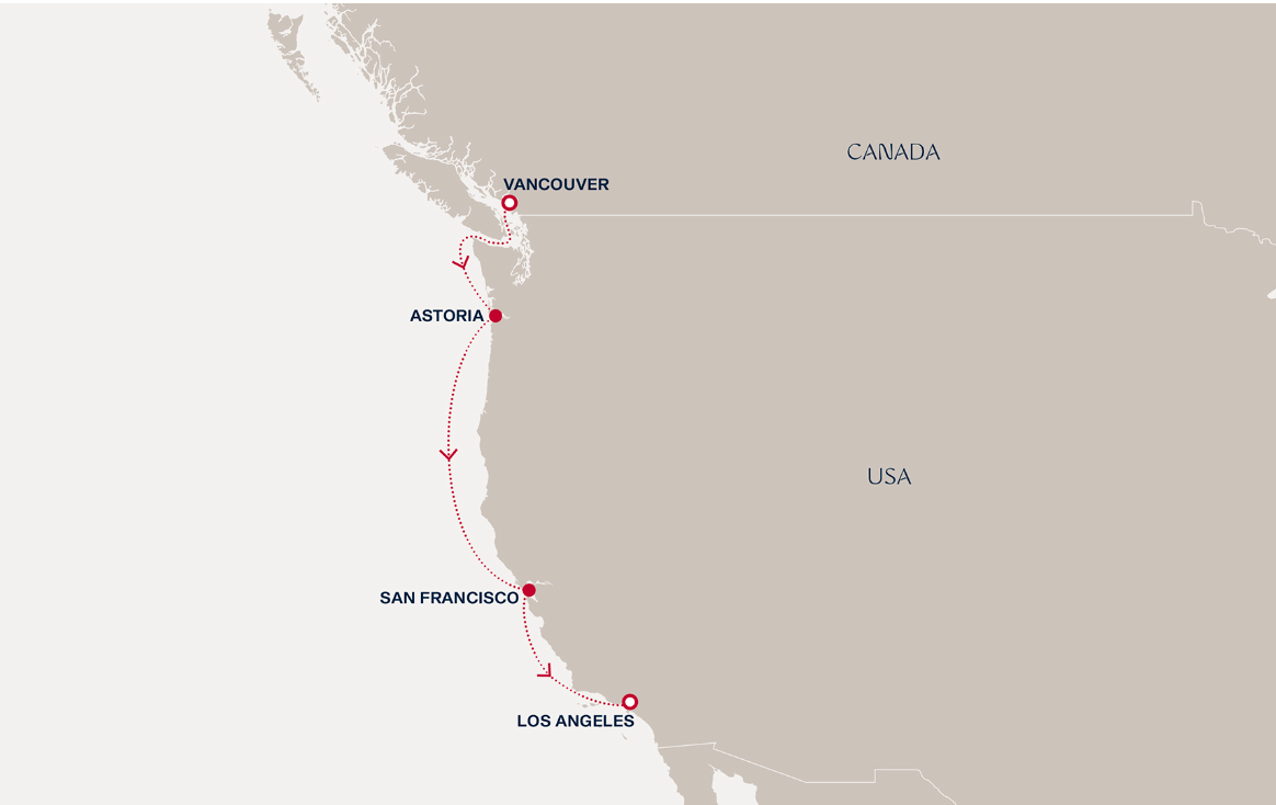 Explora Journeys North America Map