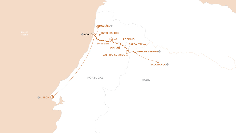 Uniworld River Cruise Map