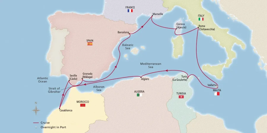 Viking Cruises Map